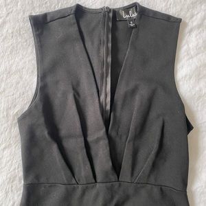 Black Lulu’s V Neck Mini Dress, Size S, Barely Worn